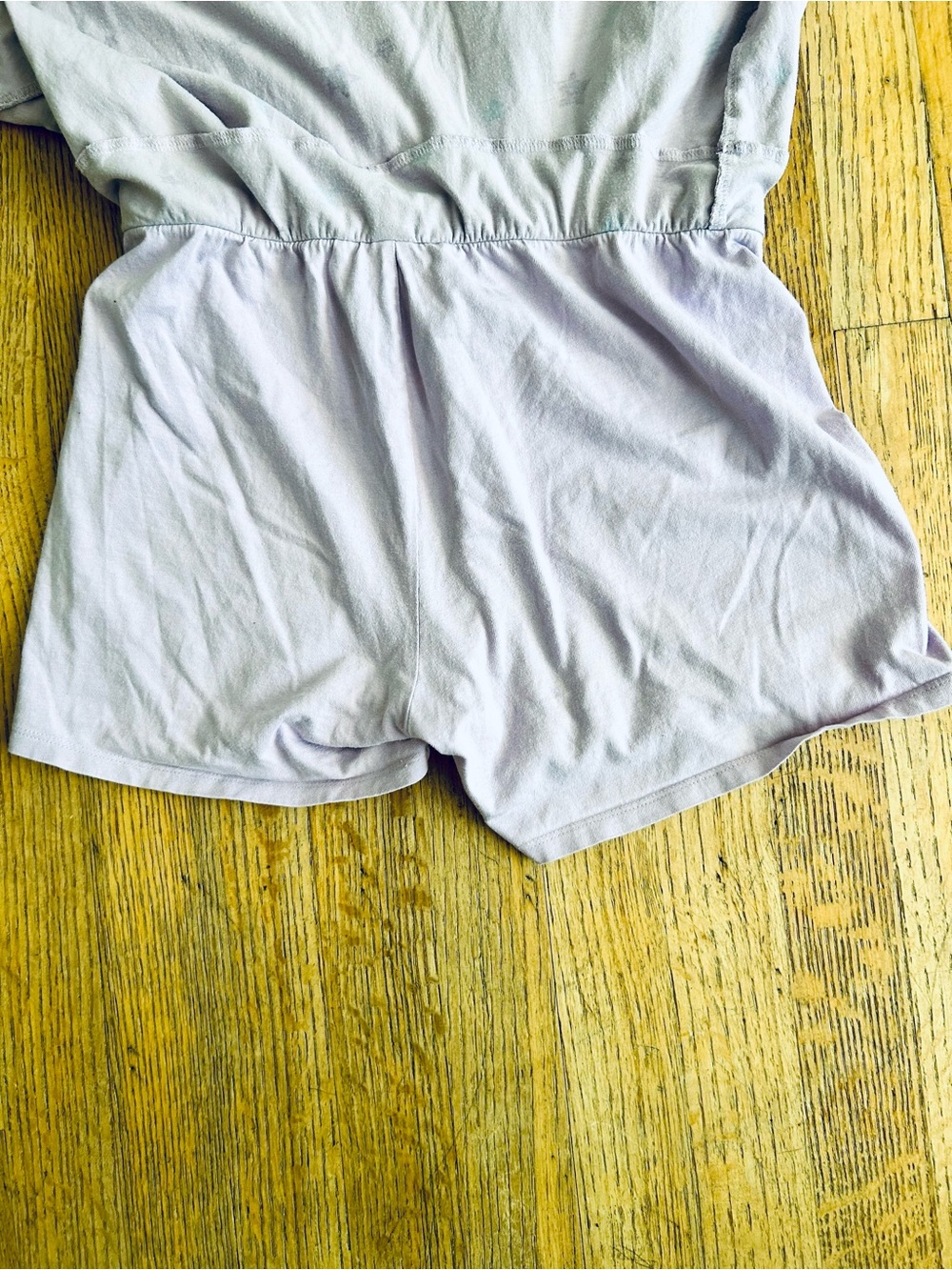 Lands' End Purple Lavender Blue Stars Elastic Waistband 100% Cotton Skort L 14 - Picture 4 of 8